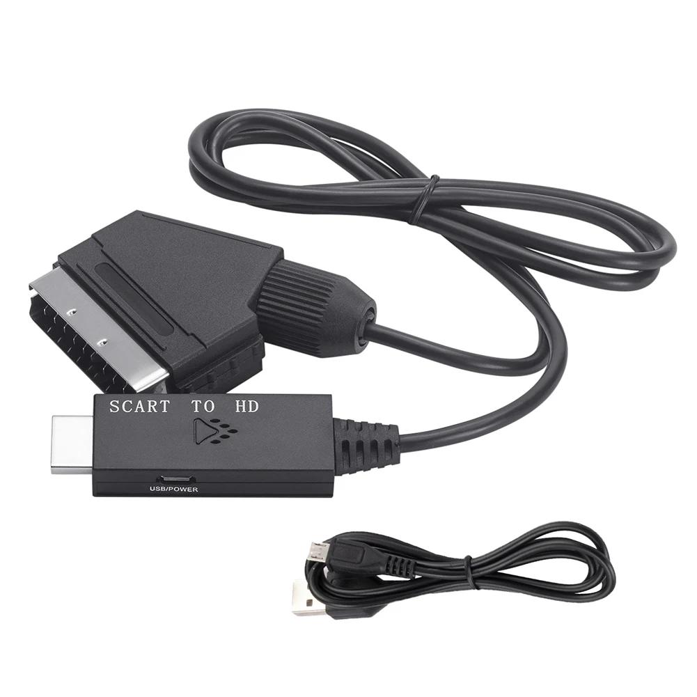    SCART HDMI ȣȯ 1080P  ̺,  ڽ, DC 5V ũ USB ̺ ׼, 1m